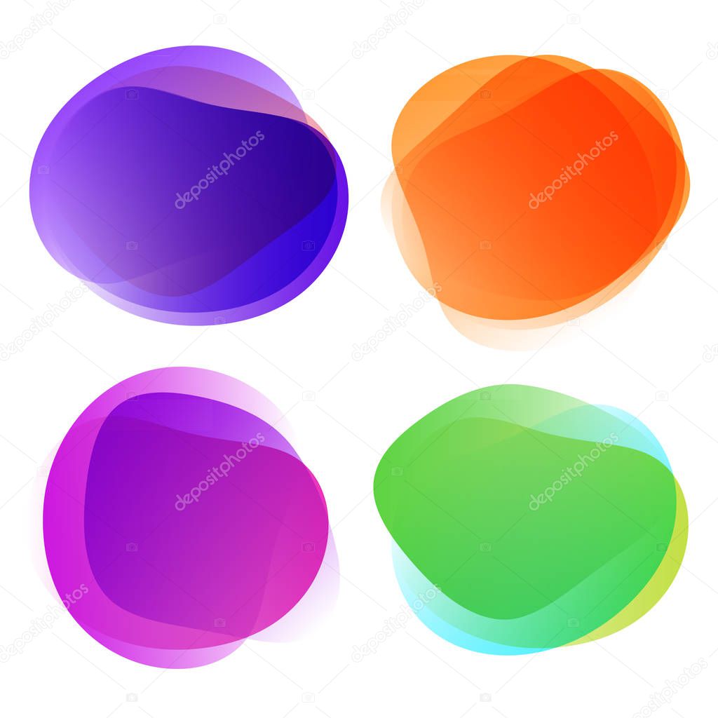 Circular label sticker Design elements circle colors background0