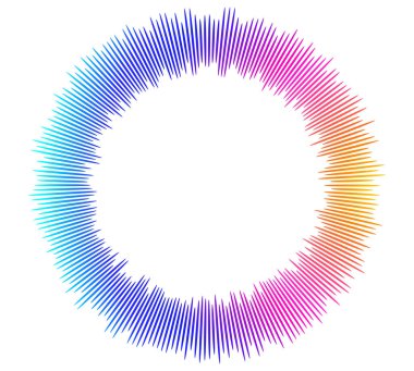 Beyaz arkaplanda izole edilmiş renk eşitleyici. Vektör çizimi. Nabız müzik çalar. Ses dalgası logosu. Vektör tasarım ögesi Ses dalgası şablonu görselleştirme sinyalinin posteriName