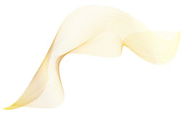 Tasarım elemanları. Parlak çizgilerin dalgası. Beyaz arka planda soyut parlak dalgalı çizgiler izole edildi. Yaratıcı çizgi sanatı. Düğün davetiyesi için vektör illüstrasyon EPS 10 sanat deco biçimi