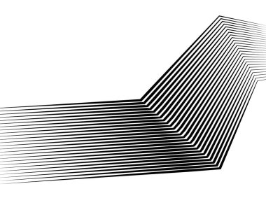 Beyaz siyah renk. Doğrusal arkaplan. Tasarım elemanları. Poligonal çizgiler. Banknotlar için koruyucu katman, sertifika şablonu. İnceden kalın EPS 10 'a farklı kalınlıklarda vektör vektör çizgileri