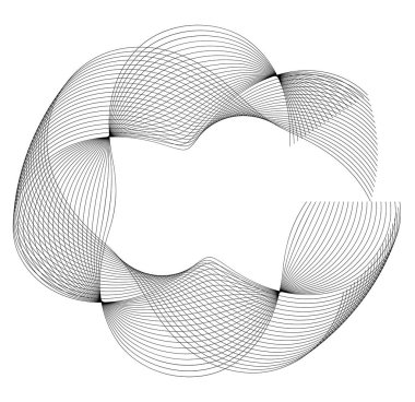 Tasarım elemanları. Bir sürü gri çizgi dalgası. Beyaz arka planda soyut dalgalı çizgiler izole edildi. Yaratıcı çizgi sanatı. Vektör illüstrasyon EPS 10. Harman Aracı kullanılarak oluşturulan çizgilerle renkli parlak dalgalar