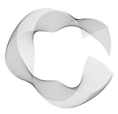 Tasarım elemanları. Bir sürü gri çizgi dalgası. Beyaz arka planda soyut dalgalı çizgiler izole edildi. Yaratıcı çizgi sanatı. Vektör illüstrasyon EPS 10. Harman Aracı kullanılarak oluşturulan çizgilerle renkli parlak dalgalar