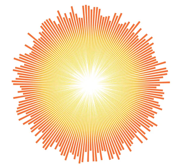 光線の太陽の光バーストと夏の黄色のオレンジの背景 あなたのメッセージのためのスペースで熱い ベクターイラストEps 10デザインプレゼンテーション パンフレットレイアウトページ 表紙本 — ストックベクタ