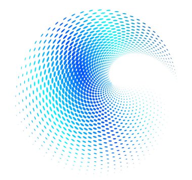 Dalga işareti. Dalgalı 3D simgesi. Yarım çizgiler halinde görüntü. Vektör illüstrasyonu web tasarımı, broşür ve sunumu için 10 logo kaydetti. Web paneli için mavi ton deseni beyaz arkaplanda izole edildi