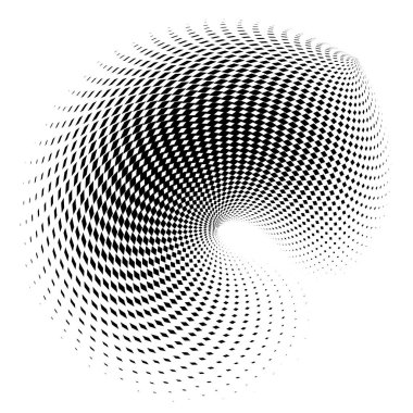 Tasarım elemanları. 3d kabuk girdap dairesi zarif formu. Soyut Dairesel logo elementi siyah beyaz arka planda izole edildi. Yaratıcı sanat. Yeni ürün tanıtımı için vektör illüstrasyon EPS 10 dijital