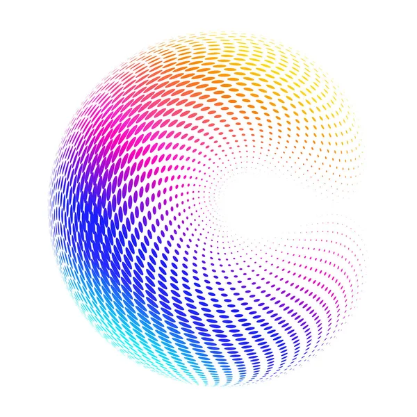 Designelemente Schale Wirbelkreis Elegante Form Abstraktes Kreisförmiges Logo Auf Weißem — Stockvektor