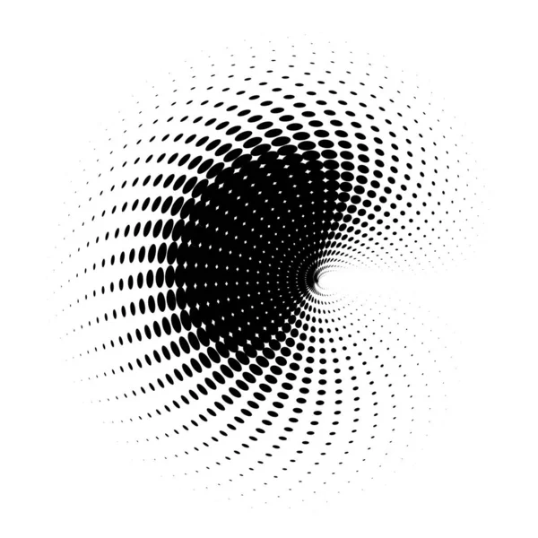 Designelemente Schale Wirbelkreis Elegante Form Abstraktes Kreisförmiges Logo Element Schwarz — Stockvektor
