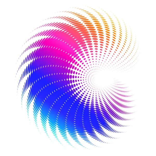 Ontwerpelementen Schelp Wervelcirkel Elegante Vorm Abstract Circulair Logo Element Zwart — Stockvector