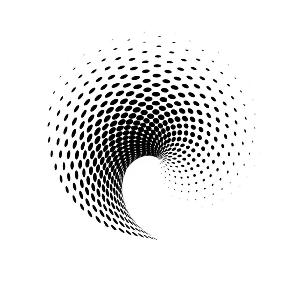 设计元素 3D壳涡旋圆圈优雅的形式 白色背景上的圆形标识元素黑色孤立 创意艺术 用于推广新产品的矢量说明Eps 10数字 — 图库矢量图片
