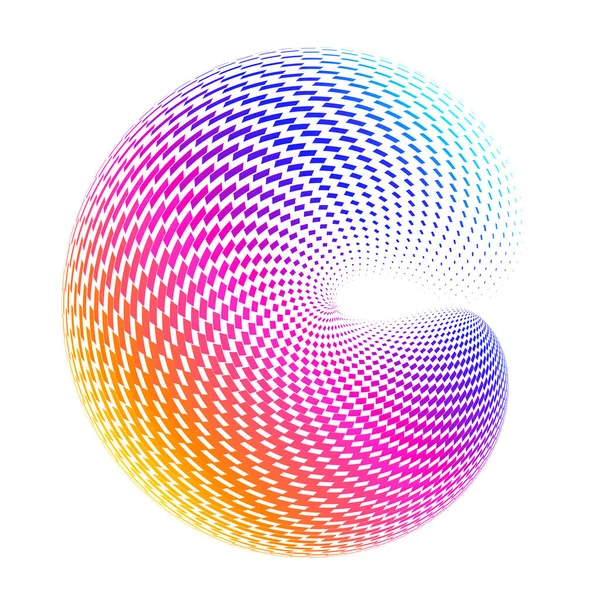 Designelemente Schale Wirbelkreis Elegante Form Abstraktes Kreisförmiges Logo Auf Weißem — Stockvektor