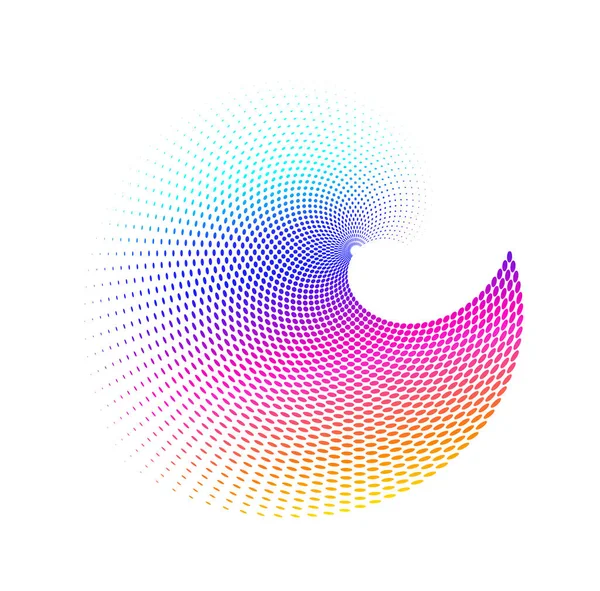 デザイン要素 3Dシェル旋回サークルエレガントなフォーム 概要白い背景に円形のロゴ要素の色を分離 創造的な芸術 ベクターイラスト Eps 10デジタルプロモーション新製品 — ストックベクタ