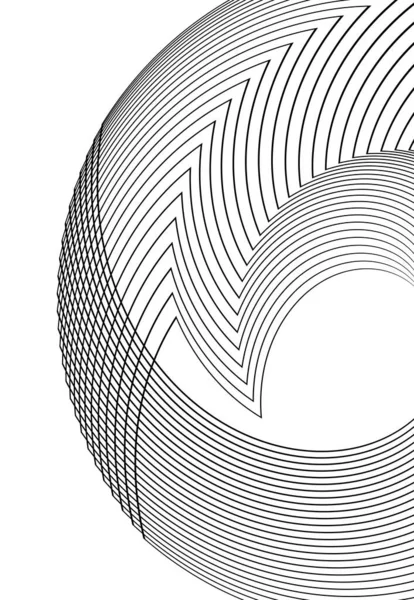 Abstracte Spiraal Zwart Wit Design Element Witte Achtergrond Van Twist — Stockvector