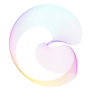 Soyut işaret. Yarı daire düz simge. Yarım çizgiler halinde görüntü. Vektör illüstrasyonu web tasarımı için 10 logo kaydetti, mobil & bilgi grafiği. Beyaz arkaplanda siyah gökkuşağı tonu deseni izole edildi.