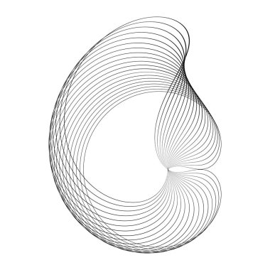 Dairesel tel örgülü ağ logosu. Vector Illustration EPS10 dijital arkaplan posterleri çember çizgileri etkisi. Yeni ürün tanıtımı, iş ve pazarlama için tasarım modeli, kapak sayfası düzeni