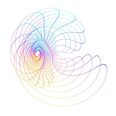 Soyut işaret. Yarı daire düz simge. Yarım çizgiler halinde görüntü. Vektör illüstrasyonu web tasarımı için 10 logo kaydetti, mobil & bilgi grafiği. Beyaz arkaplanda siyah gökkuşağı tonu deseni izole edildi.