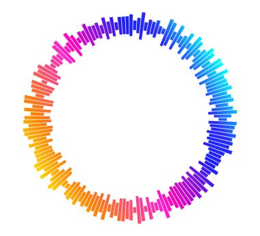 Beyaz arkaplanda izole edilmiş renk eşitleyici. Vektör çizimi. Nabız müzik çalar. Ses dalgası logosu. Vektör tasarım ögesi Ses dalgası şablonu görselleştirme sinyalinin posteriName