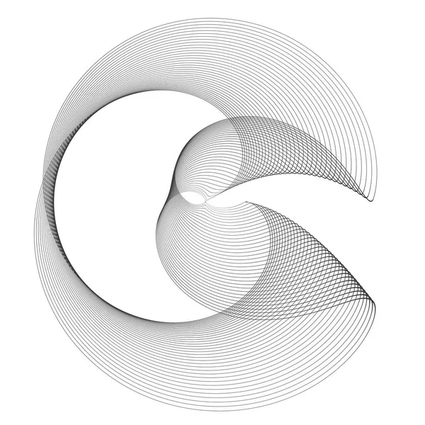 Круглый Элемент Логотипа Wireframe Mesh Эффект Векторной Иллюстрации Eps10 Цифровые — стоковый вектор