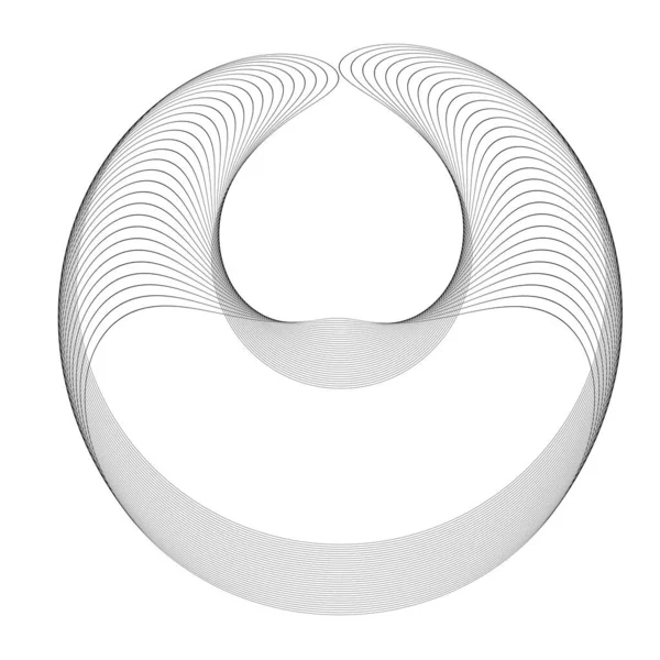 円形のワイヤーフレームメッシュロゴ要素 ベクトルイラスト Eps10デジタル背景ポスター円の線効果 プロモーション ビジネス マーケティングのためのデザインパターン新製品 カバーページレイアウト — ストックベクタ