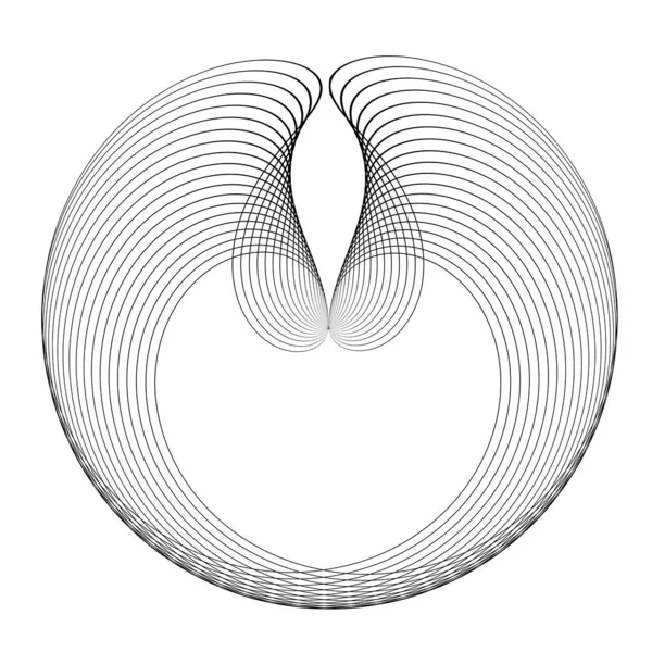 Круглый Элемент Логотипа Wireframe Mesh Эффект Векторной Иллюстрации Eps10 Цифровые — стоковый вектор
