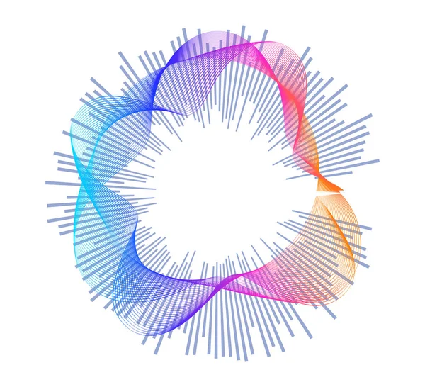Цвет Эквалайзера Изолирован Белом Фоне Векторная Иллюстрация Пульсовая Музыка Логотип — стоковый вектор