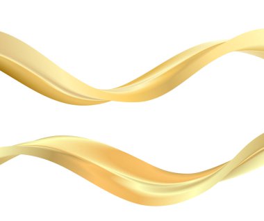 Tasarım elemanları. Parlak çizgilerin dalgası. Beyaz arka planda soyut dalgalı çizgiler izole edildi. Yaratıcı çizgi sanatı. Vektör illüstrasyon EPS 10 sanat deco tarzı düğün davetiyesi, lüks şablon