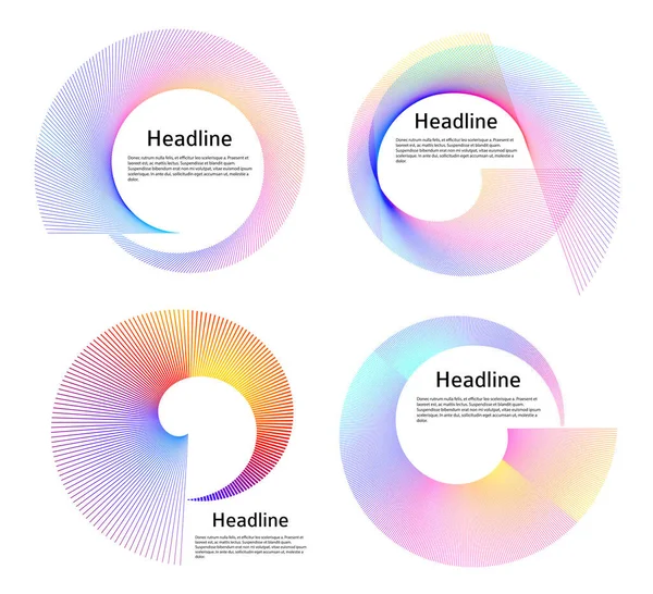 Abstracte Spiraal Regenboog Ontwerp Element Witte Achtergrond Van Twist Lijnen — Stockvector