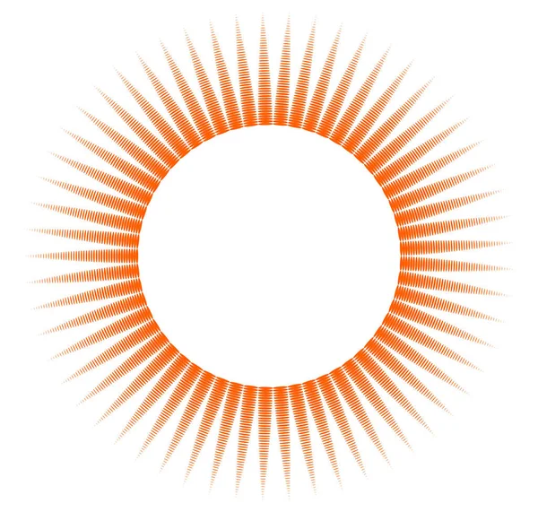 Fondo Amarillo Anaranjado Verano Con Rayos Luz Solar Estallar Caliente — Vector de stock