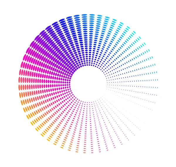 Design Element Viele Streifen Vereinzelte Fette Vektorfarben Schwarzer Ring Radarkreis — Stockvektor