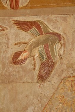 Luksor, Mısır harap tapınak duvarındaki üzerine oyma.