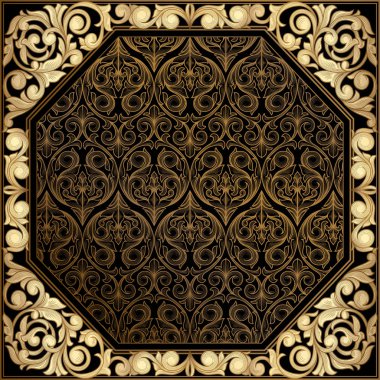  süslü dekoratif vintage tasarım