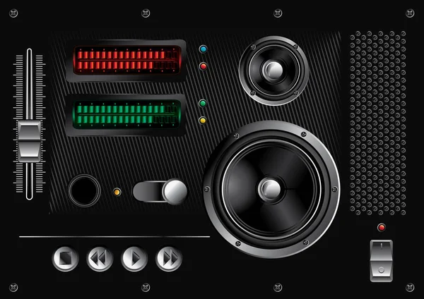 Elementi di design dell'interfaccia audio — Vettoriale Stock