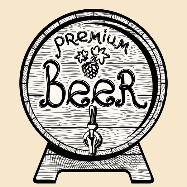 Vintage-Bier-Emblem — Stockvektor