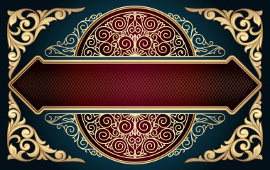 Vintage süslü çerçeve