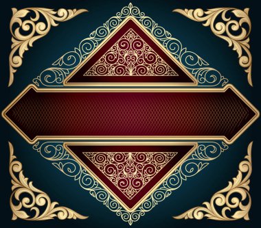 Vintage süslü çerçeve
