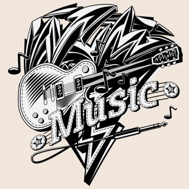 Vintage müzik tasarım