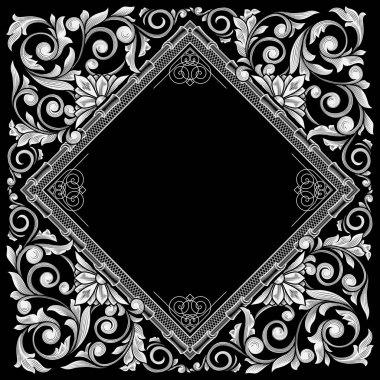 dekoratif elemanları ile kart