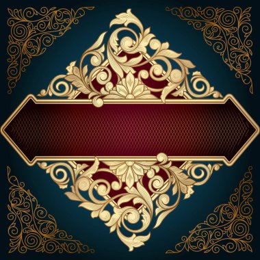 Yakut renkli dekoratif çerçeve