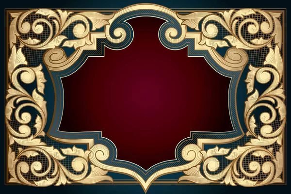 Ruby-gekleurde Decoratief frame — Stockvector