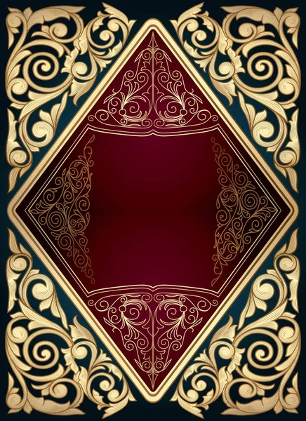 Ruby-gekleurde Decoratief frame — Stockvector