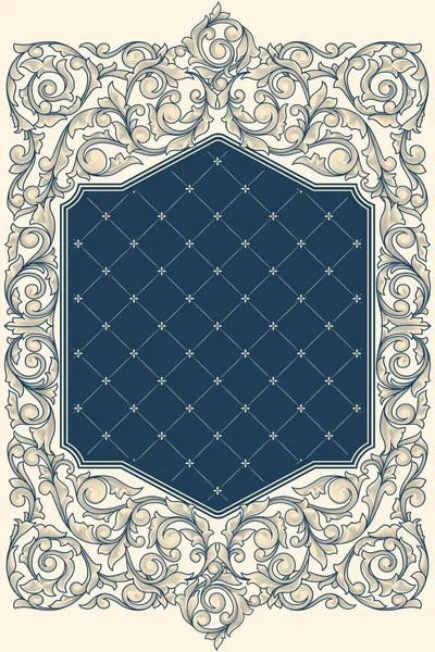 Голубая декоративная карточка — стоковый вектор