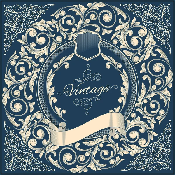 Vintage decoratief frame — Stockvector