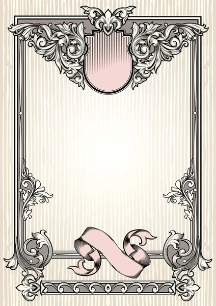 Карточка с цветочными элементами — стоковый вектор