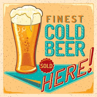 cold beer emblem clipart