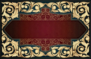Dekoratif süslü çerçeve