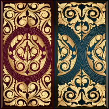 çiçek elemanları ile iki desen