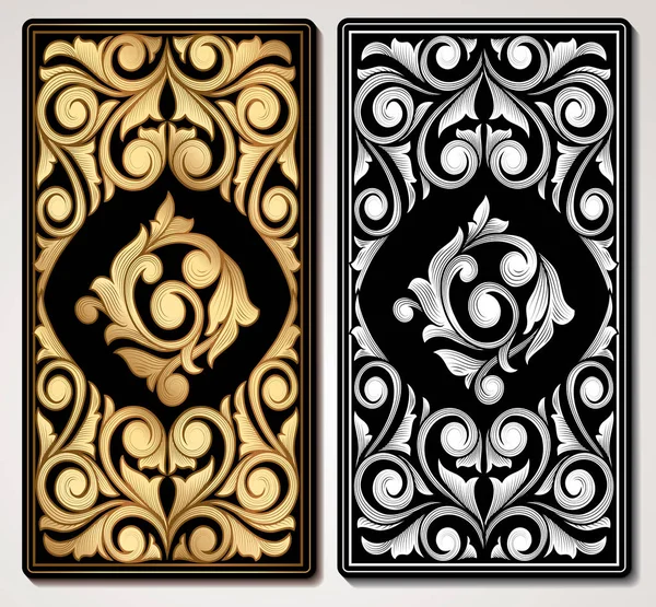 çiçek elemanları ile iki desen