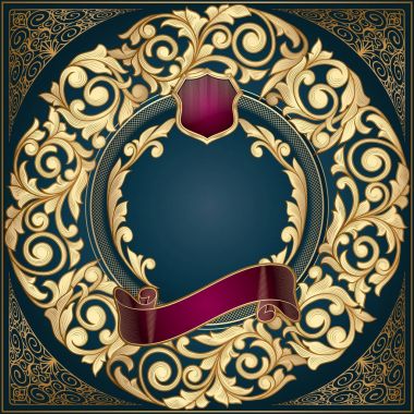 Vintage süslü çerçeve