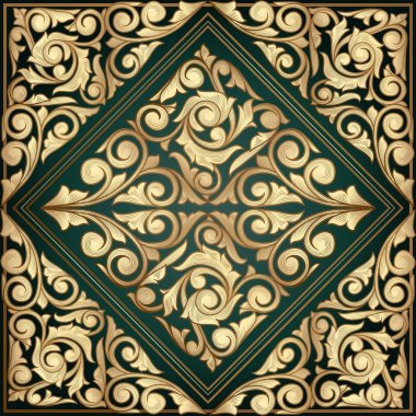 çiçek öğeleri ile dekoratif desen