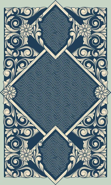 Голубая декоративная карточка — стоковый вектор