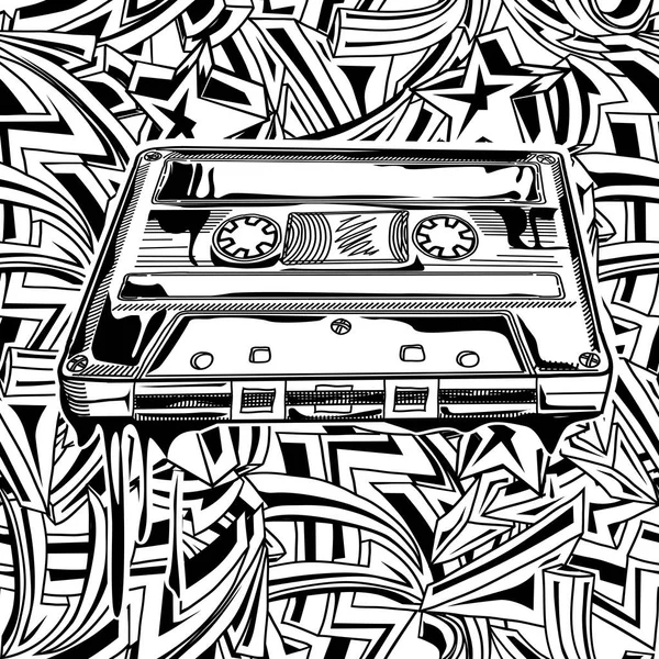 Cassette de audio vintage — Archivo Imágenes Vectoriales